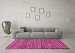 Machine Washable Abstract Purple Modern Area Rugs in a Living Room, wshabs4pur