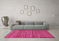 Machine Washable Abstract Pink Modern Rug, wshabs4pnk