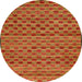 Round Machine Washable Abstract Red Rug, wshabs4