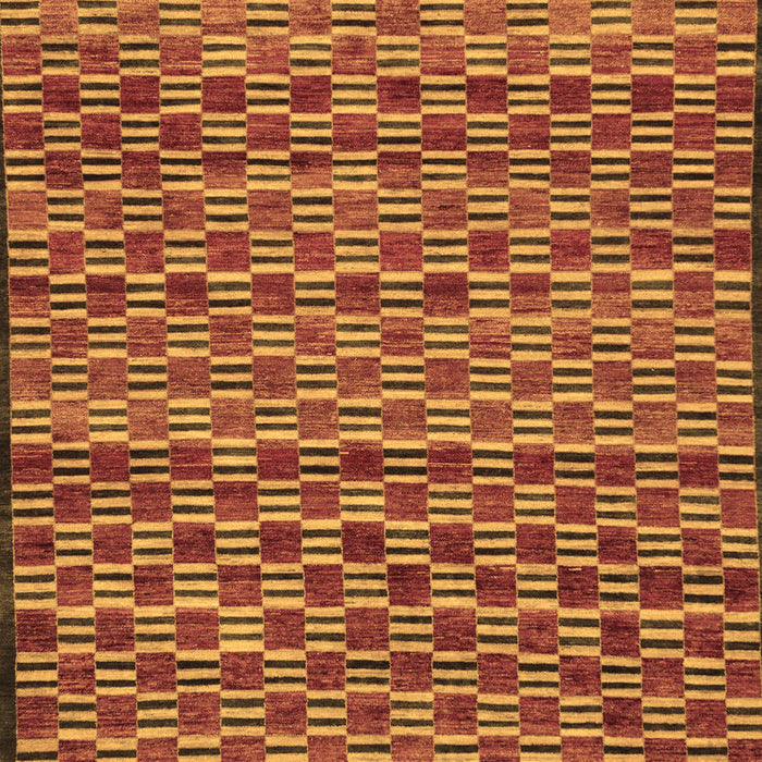 Machine Washable Abstract Brown Modern Rug, wshabs4brn