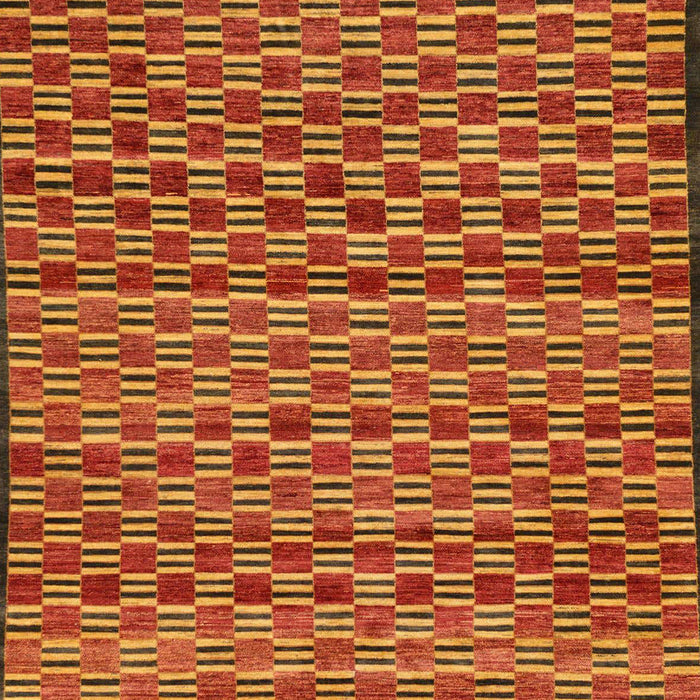 Machine Washable Abstract Red Rug, wshabs4