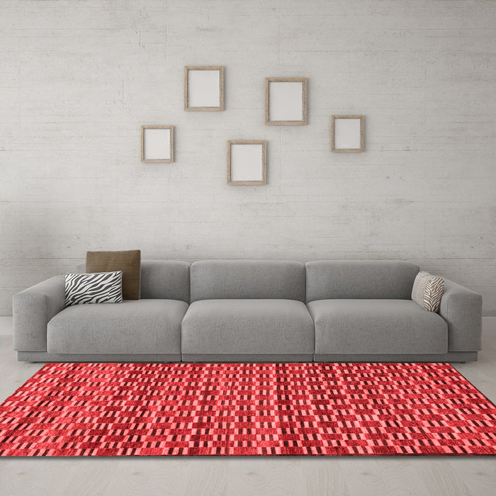 Modern Red Washable Rugs
