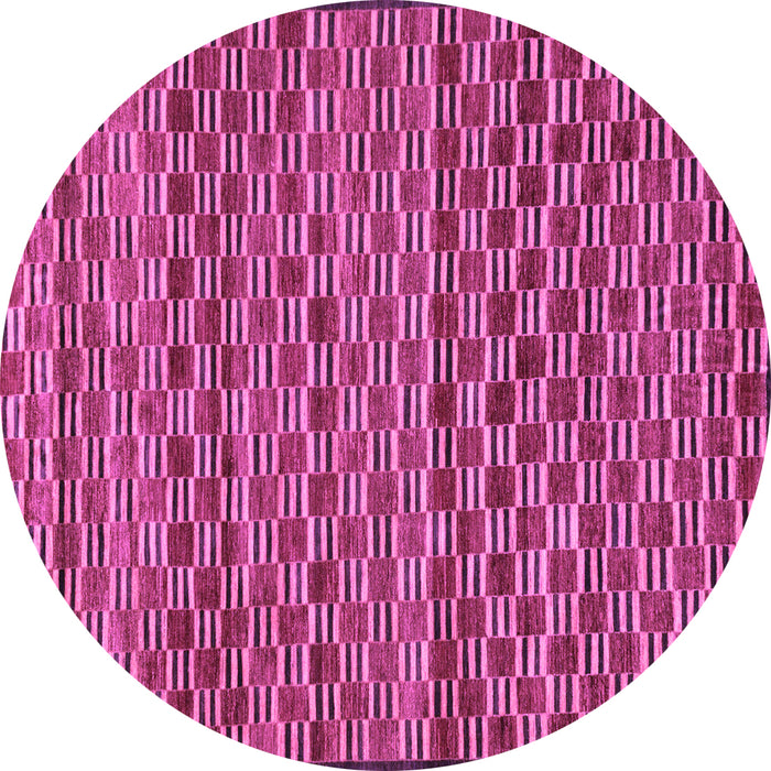 Round Machine Washable Abstract Purple Modern Area Rugs, wshabs4pur
