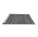 Sideview of Machine Washable Abstract Gray Modern Rug, wshabs4gry