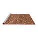 Sideview of Machine Washable Abstract Tomato Red Rug, wshabs50