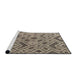 Sideview of Machine Washable Abstract Coffee Brown Rug, wshabs5000