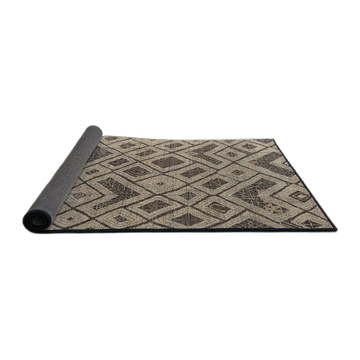 Sideview of Abstract Coffee Brown Modern Rug, abs5000