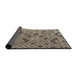 Sideview of Abstract Coffee Brown Modern Rug, abs5000