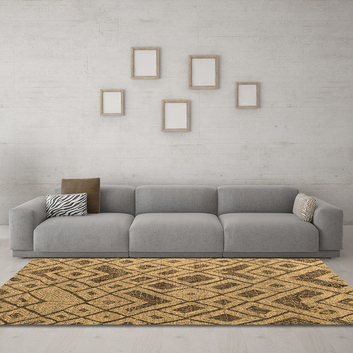 Machine Washable Abstract Brown Modern Rug in a Living Room,, wshabs5000brn
