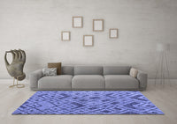 Machine Washable Abstract Blue Modern Rug, wshabs5000blu