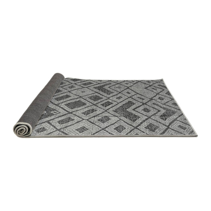 Sideview of Abstract Gray Modern Rug, abs5000gry