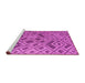 Sideview of Machine Washable Abstract Pink Modern Rug, wshabs5000pnk