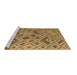 Sideview of Machine Washable Abstract Brown Modern Rug, wshabs5000brn