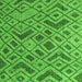 Square Machine Washable Abstract Green Modern Area Rugs, wshabs5000grn