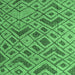 Square Abstract Emerald Green Modern Rug, abs5000emgrn