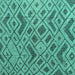 Square Abstract Turquoise Modern Rug, abs5000turq