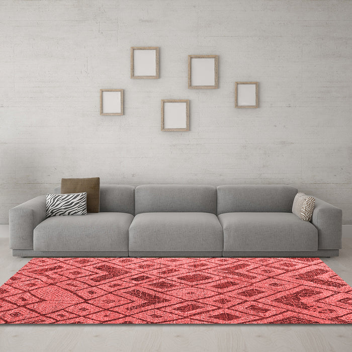 Modern Red Washable Rugs
