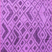 Square Machine Washable Abstract Purple Modern Area Rugs, wshabs5001pur