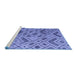 Sideview of Machine Washable Abstract Blue Modern Rug, wshabs5001blu