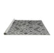 Sideview of Machine Washable Abstract Gray Modern Rug, wshabs5001gry