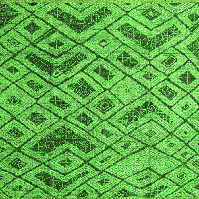 Square Abstract Green Modern Rug, abs5001grn