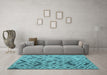 Machine Washable Abstract Light Blue Modern Rug in a Living Room, wshabs5001lblu