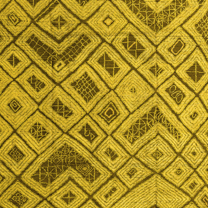 Machine Washable Abstract Yellow Modern Rug, wshabs5001yw