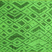 Square Machine Washable Abstract Green Modern Area Rugs, wshabs5001grn