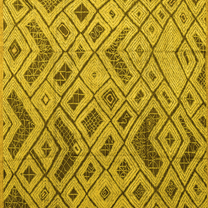 Square Abstract Yellow Modern Rug, abs5001yw