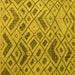 Square Abstract Yellow Modern Rug, abs5001yw