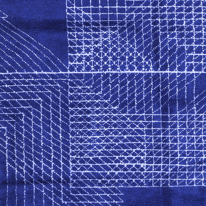 Machine Washable Abstract Blue Modern Rug, wshabs5002blu