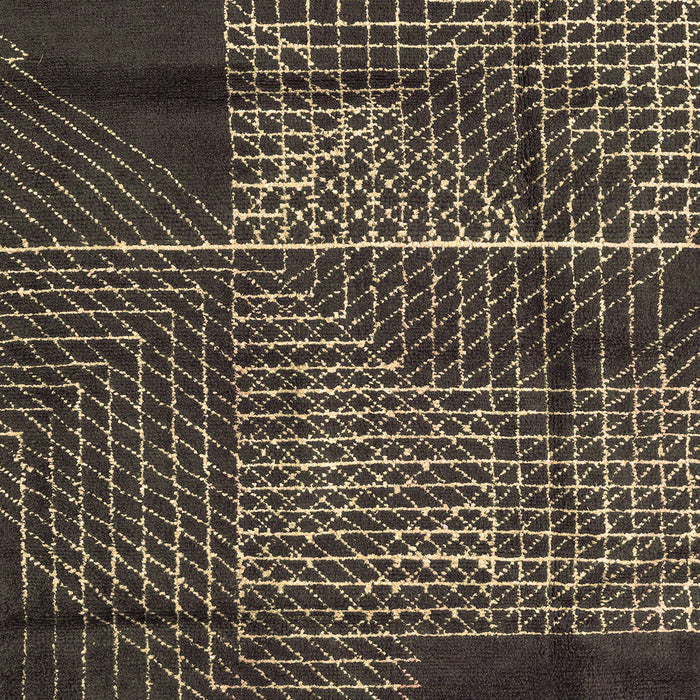 Machine Washable Abstract Brown Modern Rug, wshabs5002brn