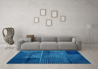 Machine Washable Abstract Light Blue Modern Rug, wshabs5002lblu