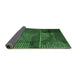 Sideview of Abstract Emerald Green Modern Rug, abs5002emgrn