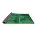 Sideview of Abstract Green Modern Rug, abs5002grn