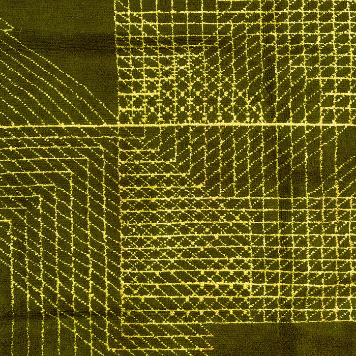 Machine Washable Abstract Yellow Modern Rug, wshabs5002yw