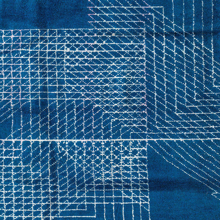 Abstract Blue Modern Rug, abs5002