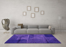 Machine Washable Abstract Pink Modern Rug in a Living Room, wshabs5002pnk