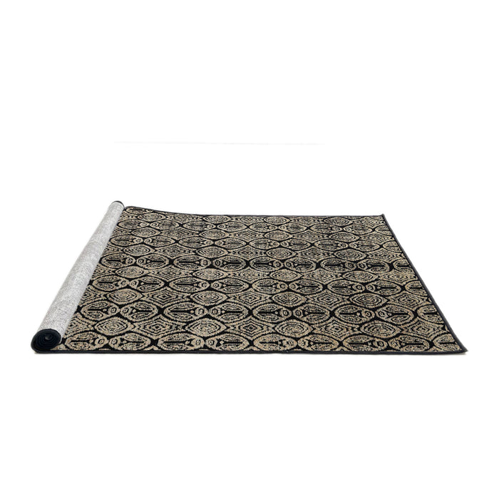 Sideview of Machine Washable Abstract Light French Beige Brown Rug, wshabs5003