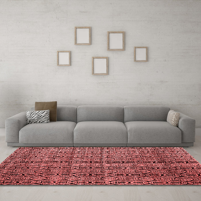 Modern Red Washable Rugs
