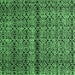 Square Abstract Emerald Green Modern Rug, abs5003emgrn