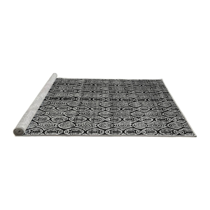 Sideview of Machine Washable Abstract Gray Modern Rug, wshabs5003gry