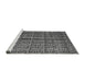 Sideview of Machine Washable Abstract Gray Modern Rug, wshabs5003gry