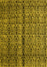 Machine Washable Abstract Yellow Modern Rug, wshabs5003yw