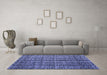 Machine Washable Abstract Blue Modern Rug in a Living Room, wshabs5003blu