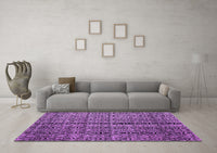 Machine Washable Abstract Purple Modern Rug, wshabs5003pur