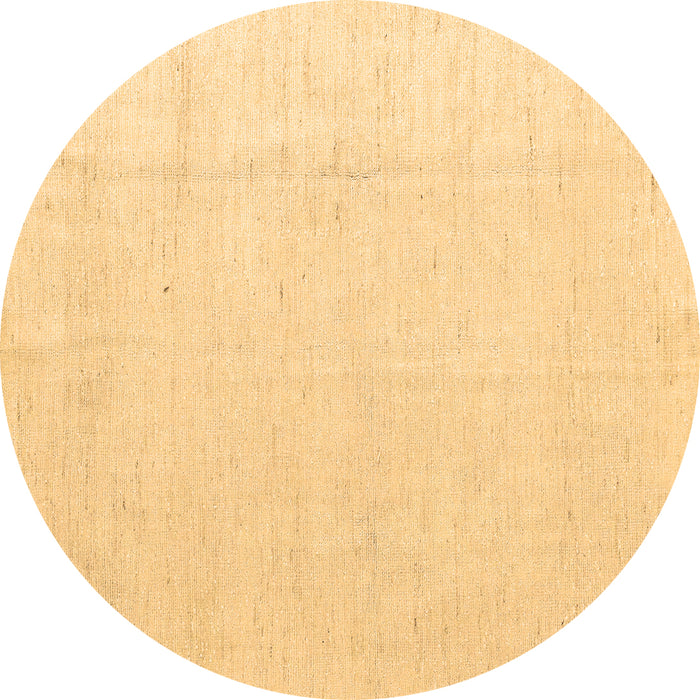 Round Machine Washable Solid Brown Modern Rug, wshabs5004brn