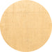 Round Solid Brown Modern Rug, abs5004brn