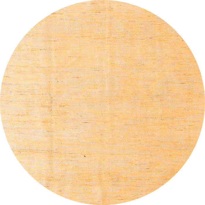 Round Solid Orange Modern Rug, abs5004org
