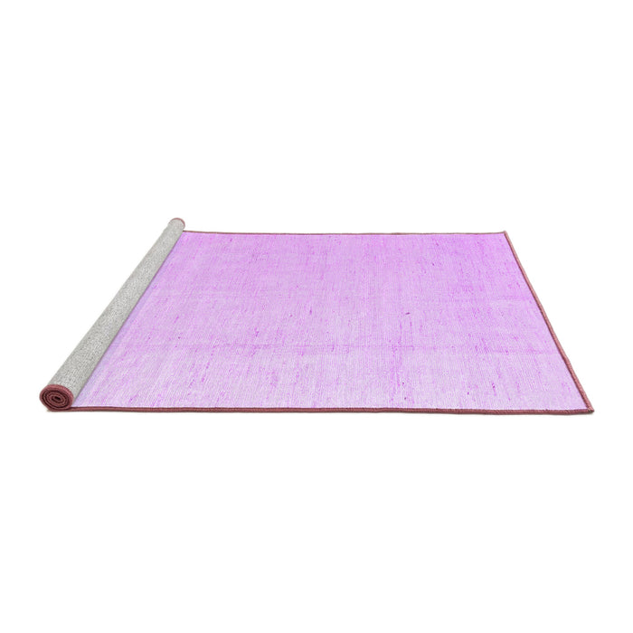 Sideview of Machine Washable Solid Purple Modern Area Rugs, wshabs5004pur